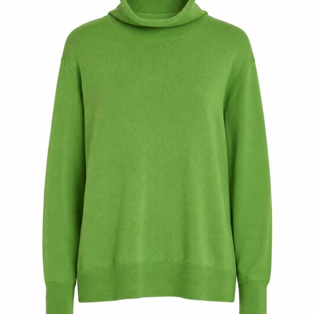 Aritzia Wilfred Montpellier Turtleneck Sweater Green 100% Merino Wool XS